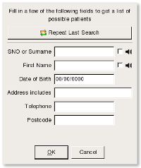 openMolar Search Screen image.