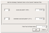 openMolar Adding Treatment Plan Details image.